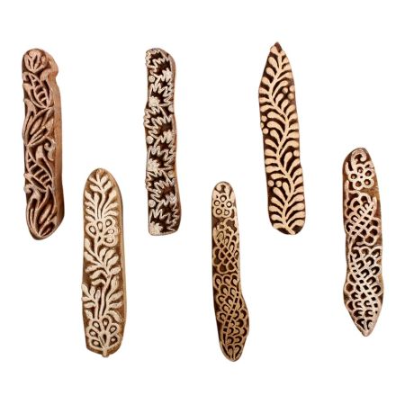 Set of 6 Piece New Mix Wooden Printing Block